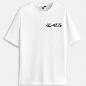 Tom Ve Jerry Baskılı Oversize Unisex T-Shirt