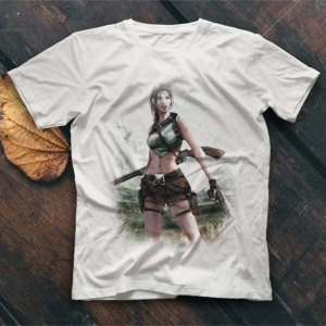 Tomb Raider Beyaz Çocuk Unisex Tişört T-shirt