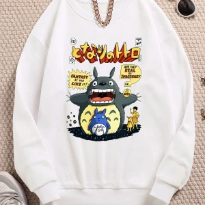 Totoro Studio Ghibli Köstebek Sokak Trend Tasarım Harajuku/Gotik Beyaz