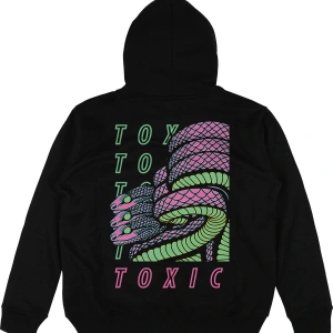 Toxic Siyah Oversize Unisex Kapüşonlu Sweatshirt Hoodie