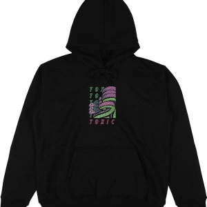 Toxic Siyah Oversize Unisex Kapüşonlu Sweatshirt Hoodie