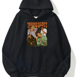 Travis Scott Butterfly Sweatshirt Hoodie Siyah