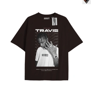 Travis Scott Siyah Oversize Unisex T-shirt