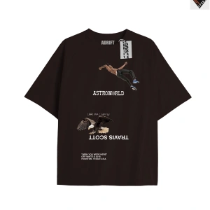 Travis Scott Siyah Oversize Unisex T-shirt