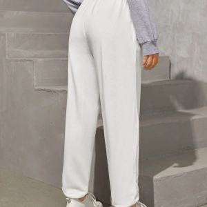 Trend Yüksek Bel Beyaz Joger Eşofman Altı