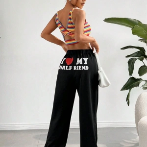 Trend Yüksek Bel Beyaz Joger Eşofman Altı