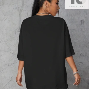 Tropikal Ve Slogan Grafikli Düşük Omuzlu Tişört