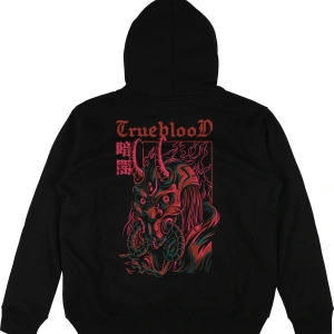 TrueBlood Siyah Oversize Unisex Kapüşonlu Sweatshirt Hoodie