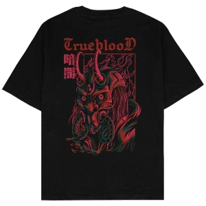 TrueBlood Siyah Oversize Unisex T-shirt