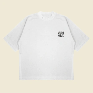 Truesamurai Baskılı Oversize Unisex Pamuklu Nefes Alan Kalın Kumaşlı