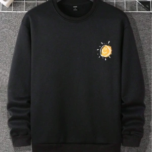 Try To Make Renkli Oversize Bisiklet Yaka Pamuklu Sweatshirt Beyaz