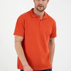 Turuncu Dar/slim Fitt Polo Yaka Tshirt