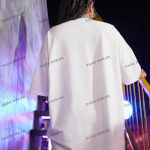 Tüy Baskılı Oversize Kalıp Unisex T-shirt