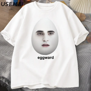 Twilight Eggward Meme T-Shirts men Edward Cullen Parody Humor graphic T shirt Casual Cotton S