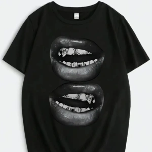Two Lips Baskılı Unisex Oversize