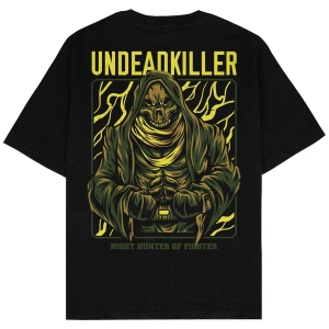 Undead Killer Siyah Oversize Unisex T-shirt