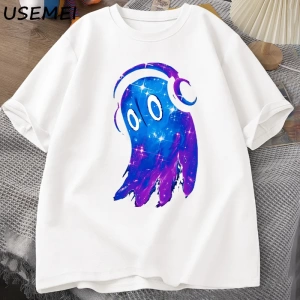 Undertale Napstablook müzik hayalet T Shirt rahat pamuk kısa kollu erkekler Sclothes O boyun  2933