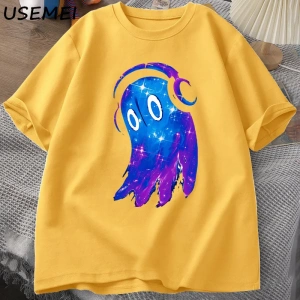Undertale Napstablook müzik hayalet T Shirt rahat pamuk kısa kollu erkekler Sclothes O boyun  2933