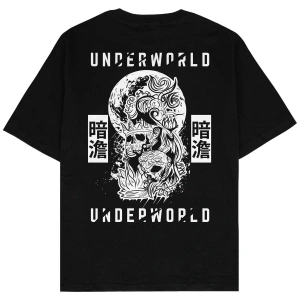 Underworld Siyah Oversize Unisex T-shirt