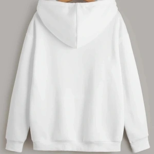 Unique----Unisex Beyaz Los Angeles Baskılı Kapüşonlu Oversize Sweatshirt