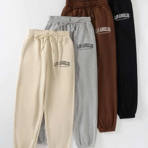 Unisex 4lü Los Angeles Lastikli Jogger Eşofman