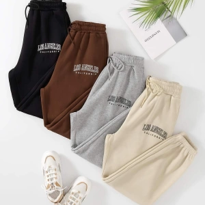Unisex 4lü Los Angeles Lastikli Jogger Eşofman