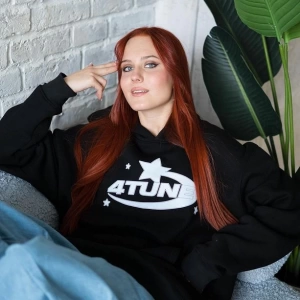 Unisex 4tune Sweatshirt Hoodie Siyah
