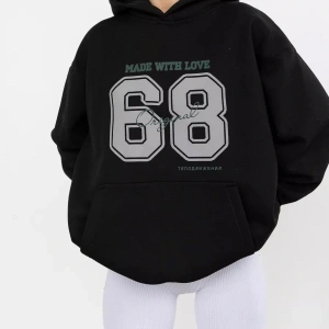 Unisex 68 Made with Love Sweatshirt Siyah