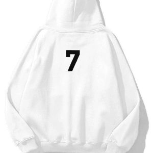 Unisex A B C Sweatshirt Hoodie Beyaz