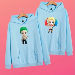 Unisex Açık Mavi Harley Quinn Baskılı Sevgili Kombini 2li Set benisengiydirjok