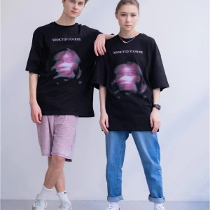 Unisex Addicted To Hope Tshirt Siyah