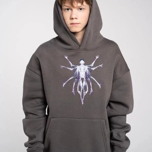 Unisex Alien Sweatshirt Hoodie Gri