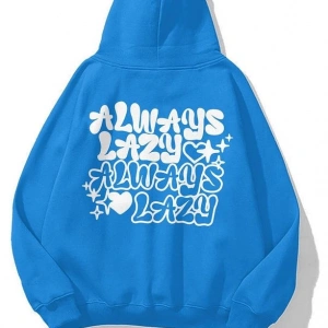 Unisex Always Lazy Sweatshirt Soft Mavi