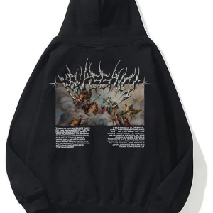 Unisex Angel Sweatshirt Hoodie Siyah