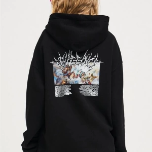 Unisex Angel Sweatshirt Hoodie Siyah