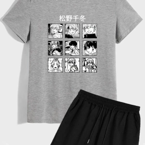 Unisex Anime Şort T-shirt Eşofman Takımı TSH-TOKYOAVENGERS-SHRT-DUZ