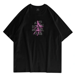 Unisex Anti Social Club Siyah Tshirt
