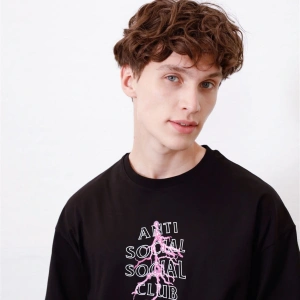 Unisex Anti Social Club Siyah Tshirt