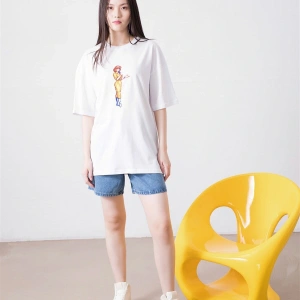 Unisex April Oneil Ninja Turtles Beyaz Tshirt