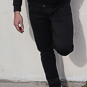 Unisex Arka Cepli Fermuarlı Slimfit Eşofman Altı