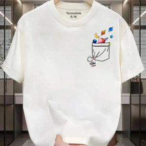 UNİSEX Astronot Minimalis Baskı T-shirt