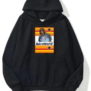 Unisex Astroworld Travis Scott Siyah Sweatshirt Siyah