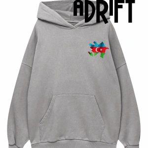 Unisex Azerbaycan 2 Özel Tasarım Swearshirt Hoodie Beyaz