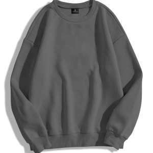 Unisex Basic Bisiklet Yaka Sweatshirt