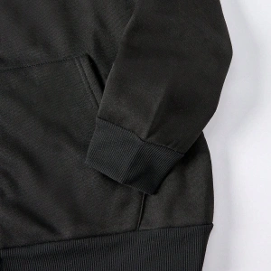 Ünisex Basic Slim Fit Kapüşonlu Fermuarlı Cepli Sweatshirt Nar Çiçeği Siyah