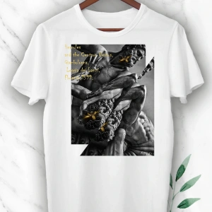 Unısex Baskılı Beyaz Tişört