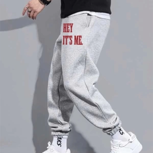 Unisex Baskılı Büyük Beden Jogger Eşofman