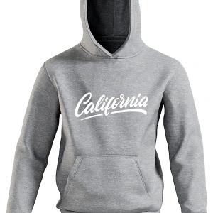 Unisex Baskılı Oversize Kapüşonlu Sweatshirt Gri