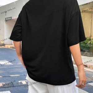 Unisex BAY  Goth Kadın Kafatası Desenli Damla Omuz T-shirt KOD-1368