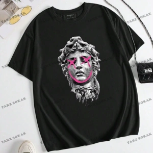 Unisex BAY  Grunge Punk Kadın Japon Anime Karakter Baskılı Kısa Kollu Tişört KOD-1345